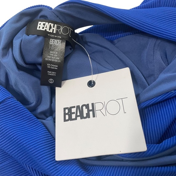 Beach Riot Nia One Piece Swimsuit Asymmetrical One Shoulder Ribbed Size Small - Picture 6 of 8